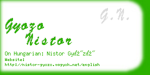 gyozo nistor business card